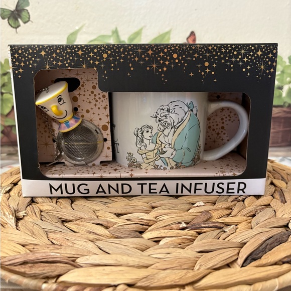 Walt Disney Other - Beauty and the Beast Mug and Tea Infuser Set - White
